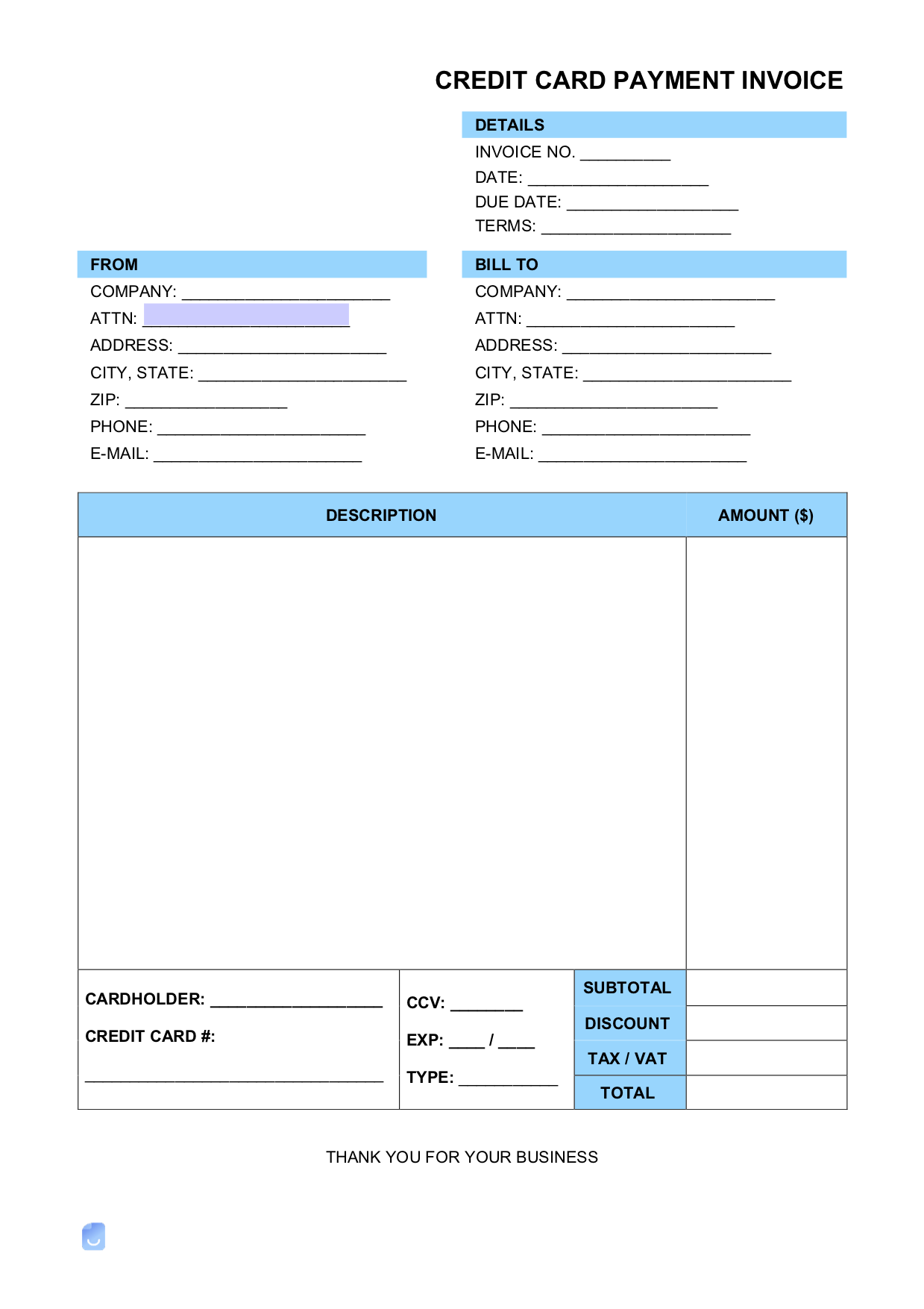 Credit Card CC Payment Invoice Template Invoice Maker Credit Card CC Payment Invoice Template Invoice Maker