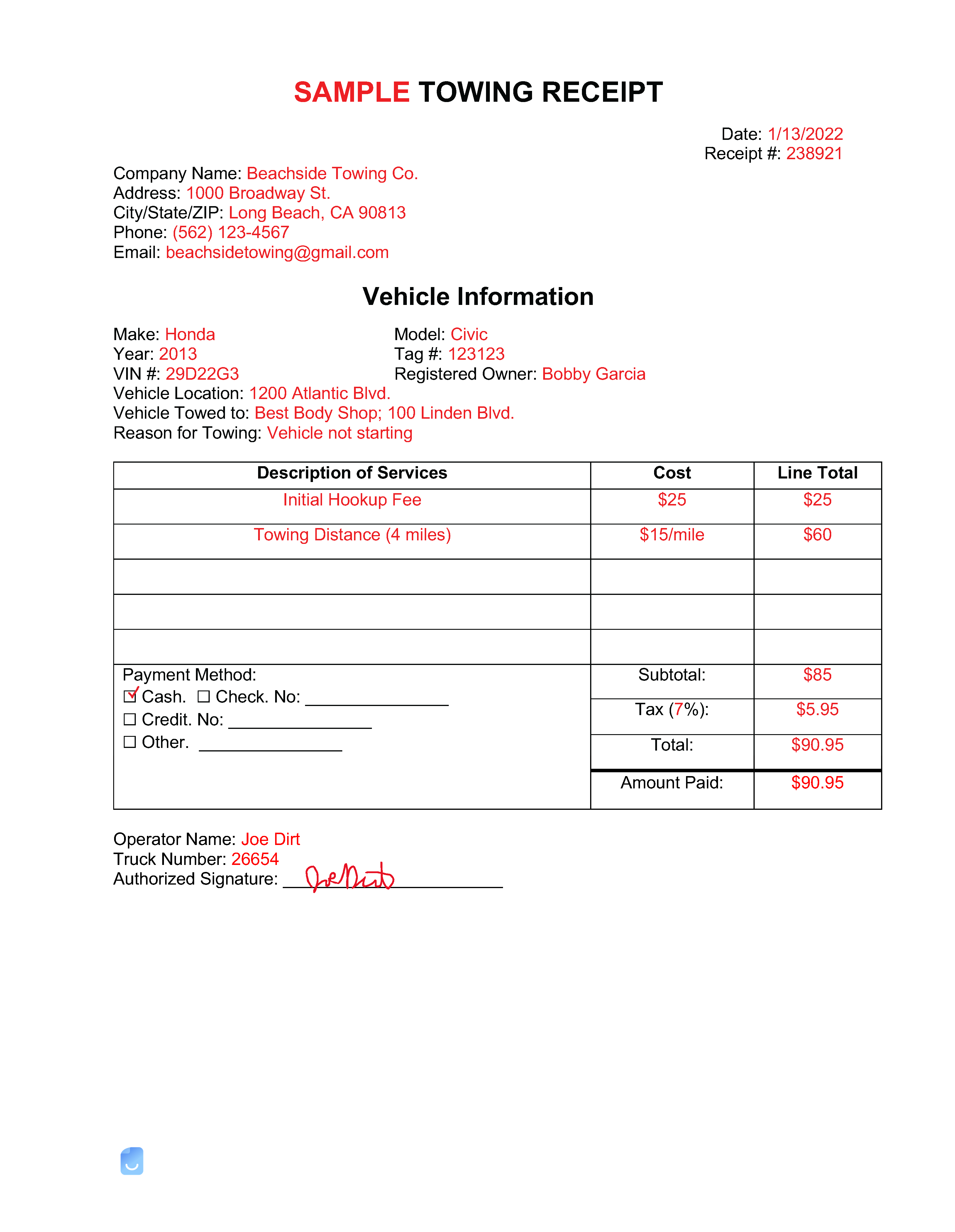 Car Towing Receipt At Franklin Norwood Blog Car Towing Receipt At Franklin Norwood Blog