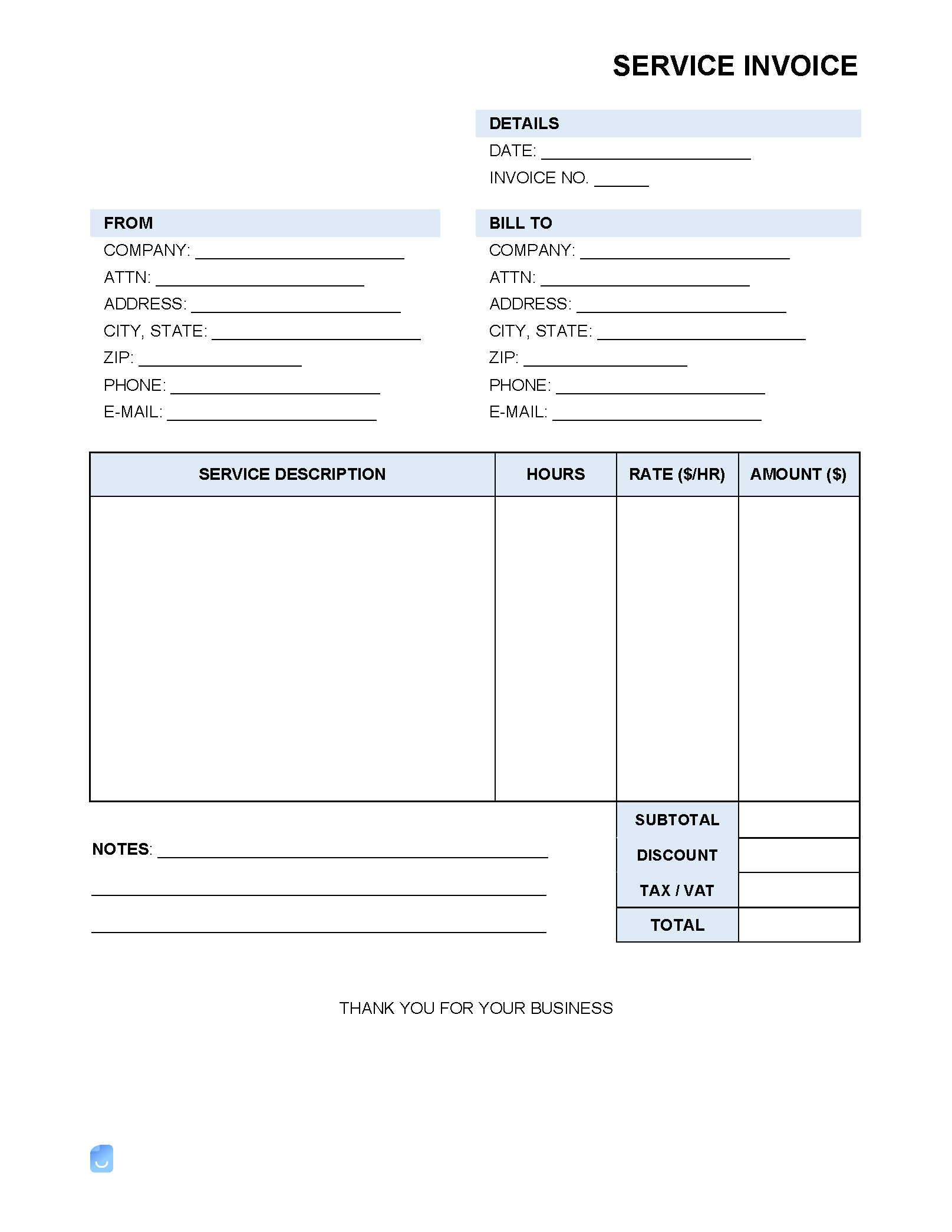 Templates Invoice Maker
